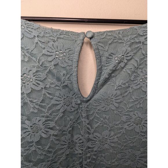 NWT Torrid Turquoise Floral Lace V-neck Skater Dress - Picture 8 of 8